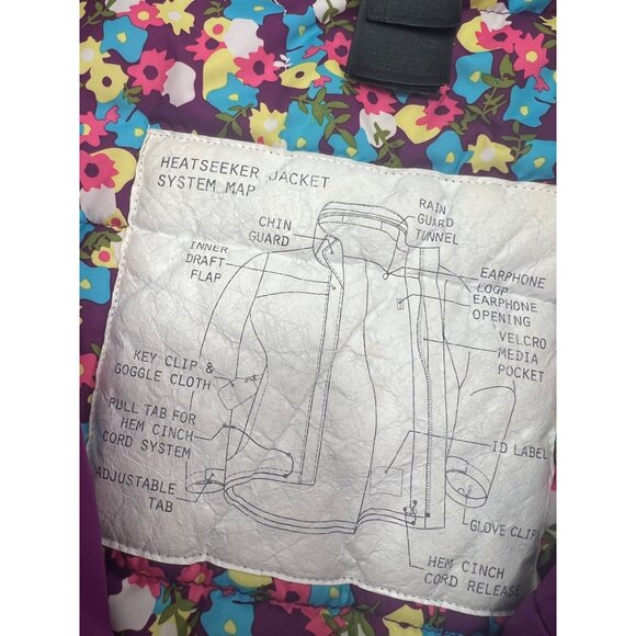 The North Face Girls Heatseeker Jacket Hooded Winter Coat Purple Large L (14/16) - Picture 5 of 10